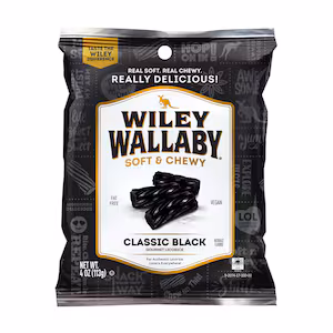 Wiley Wallaby Gourmet Black Liquorice, 4-oz. Bags