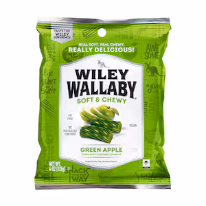 Wiley Wallaby Green Apple Licorice, 4-oz.